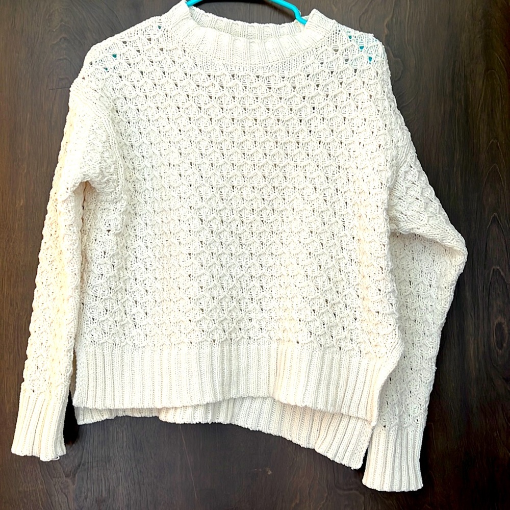 Ivory, extra small knit sweater
